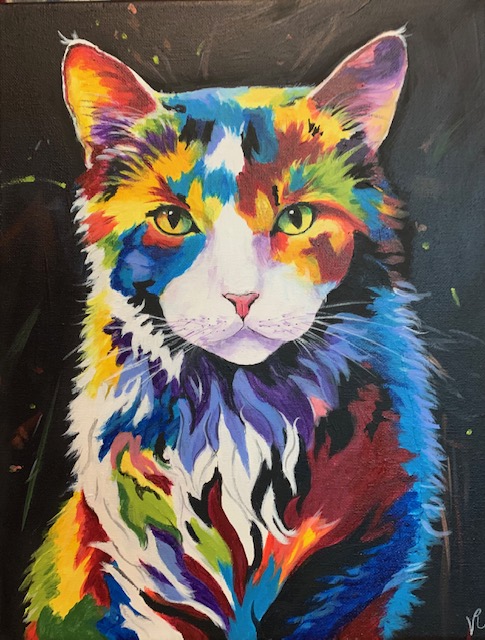 colorful kitty - Vicki Reynolds